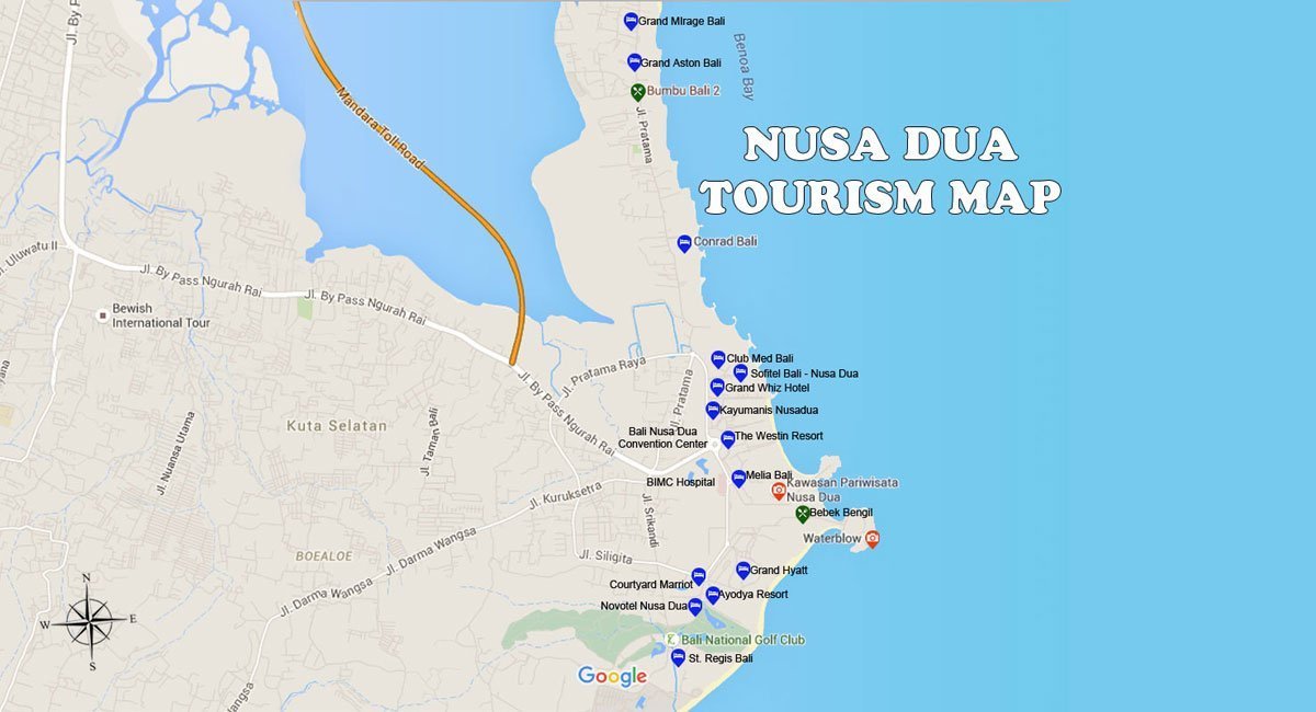 ヌサドゥアマップ から滞在ホテルが選べるヌサドゥア地図で見てみま